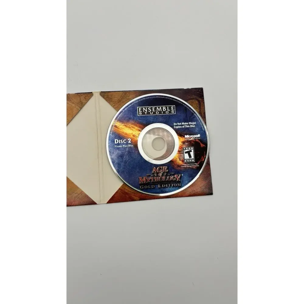 Age of Mythology Microsoft 2002 Video Game PC CD-ROM Very Good Condition.